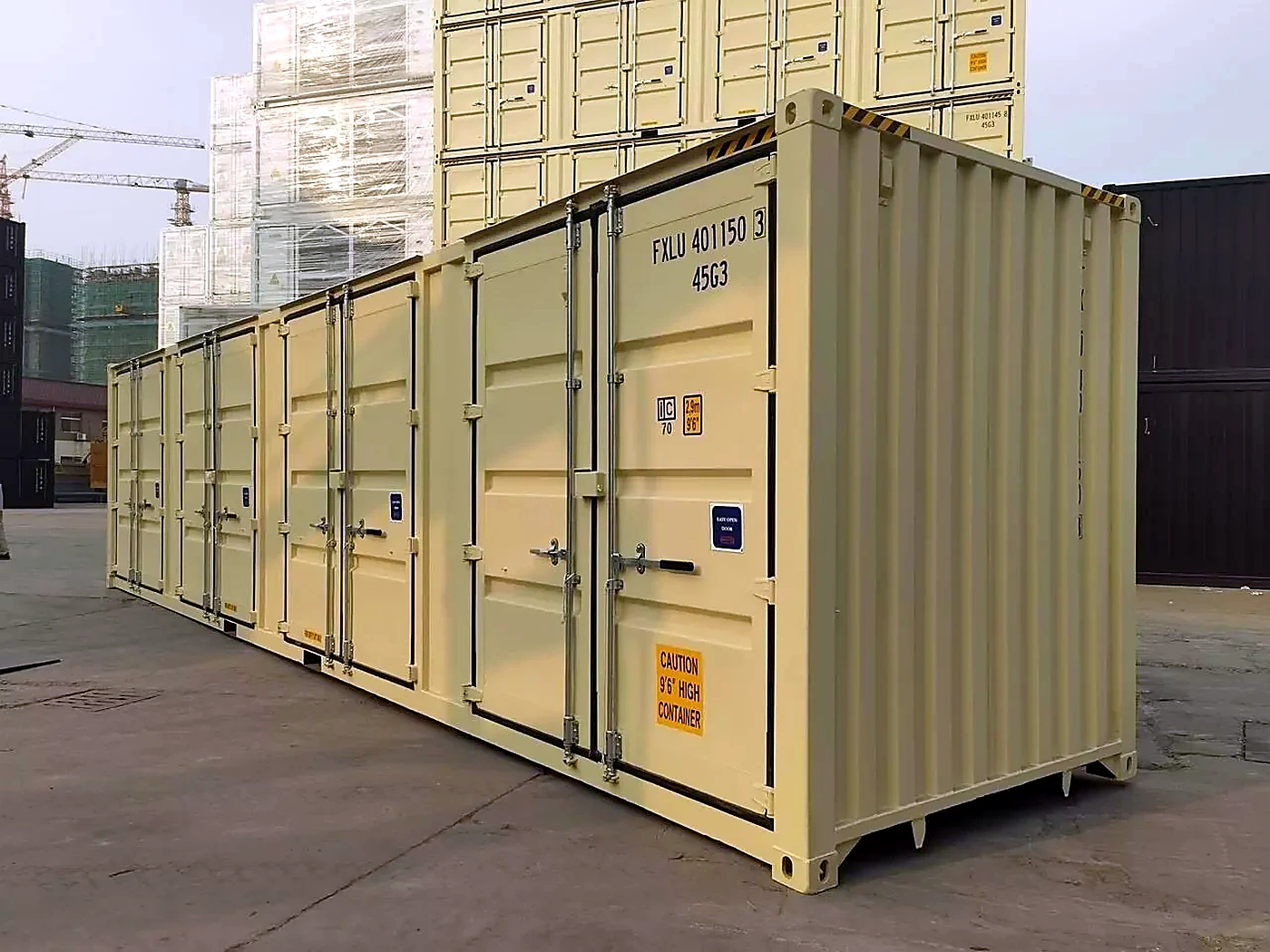One Trip 40ft HC Open Side Container with 4 Doors