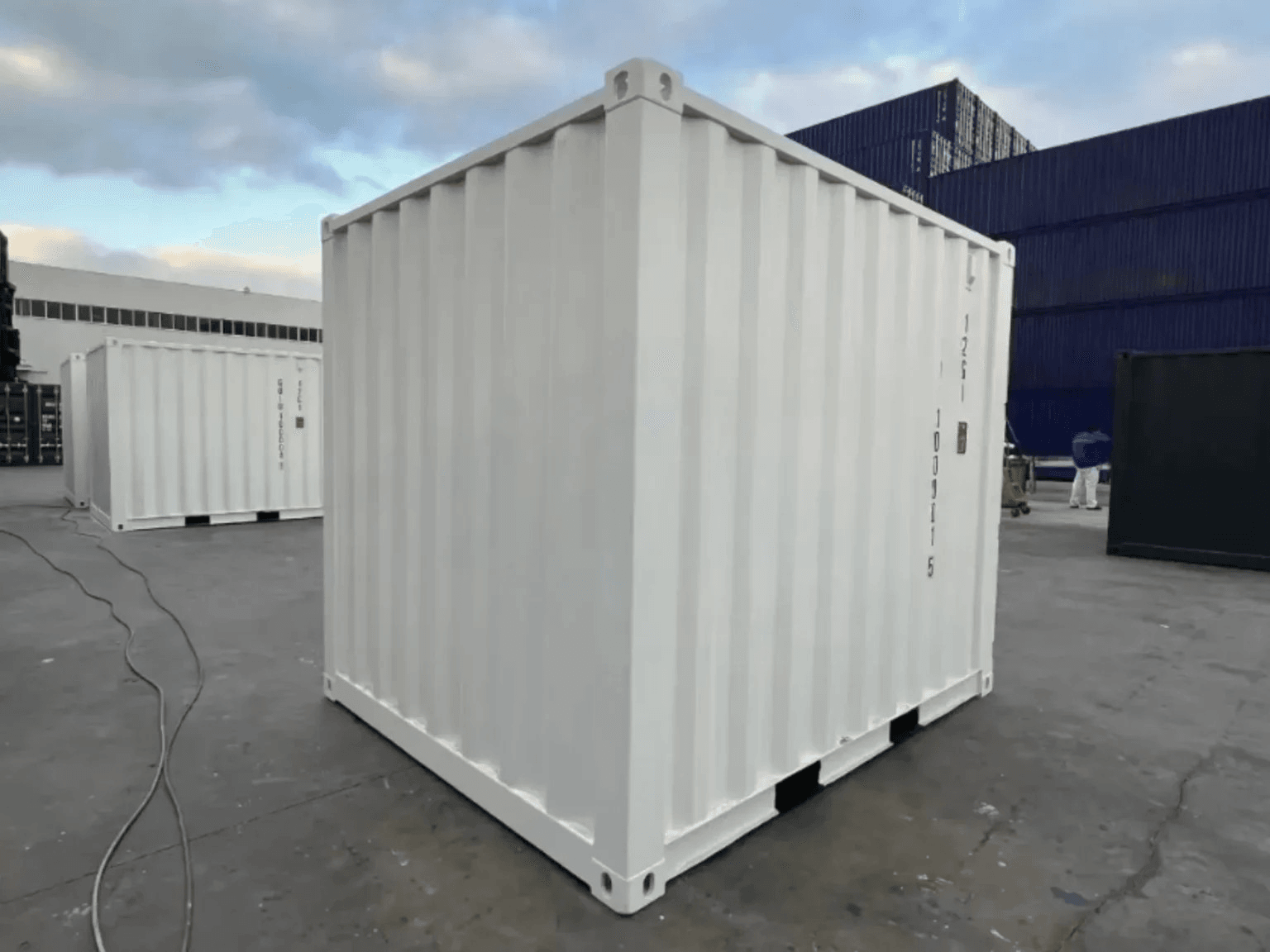 10ft High Cube White Shipping Container — One Trip